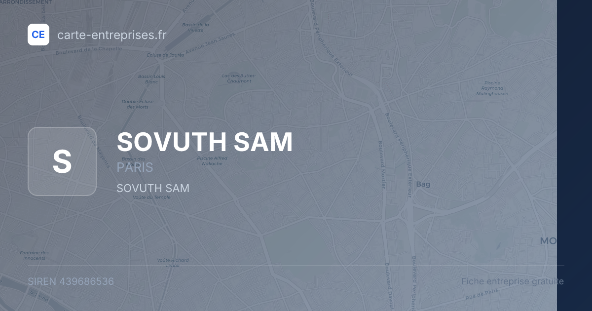 SOVUTH SAM — 439686536 — fiche entreprise
