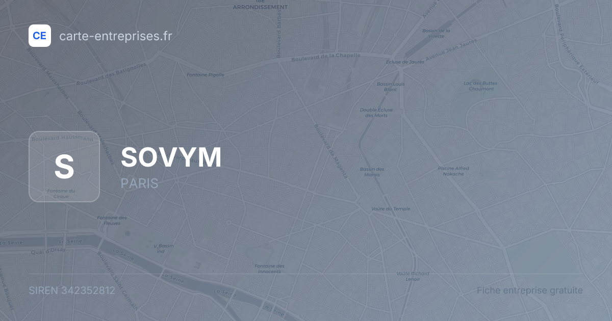 SOVYM — 342352812 — fiche entreprise