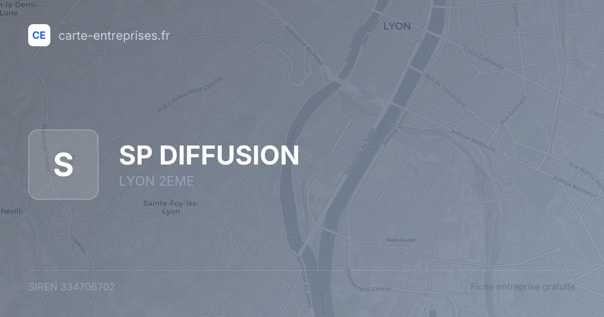 SP DIFFUSION — 334706702 — fiche entreprise