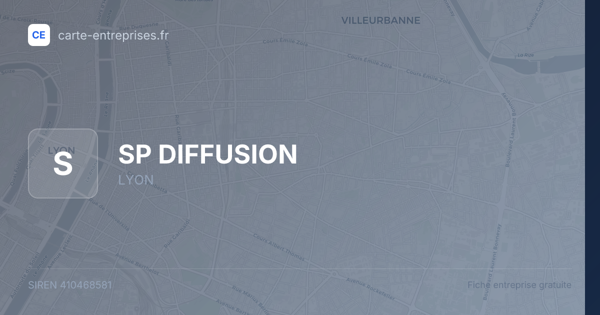 SP DIFFUSION — 410468581 — fiche entreprise