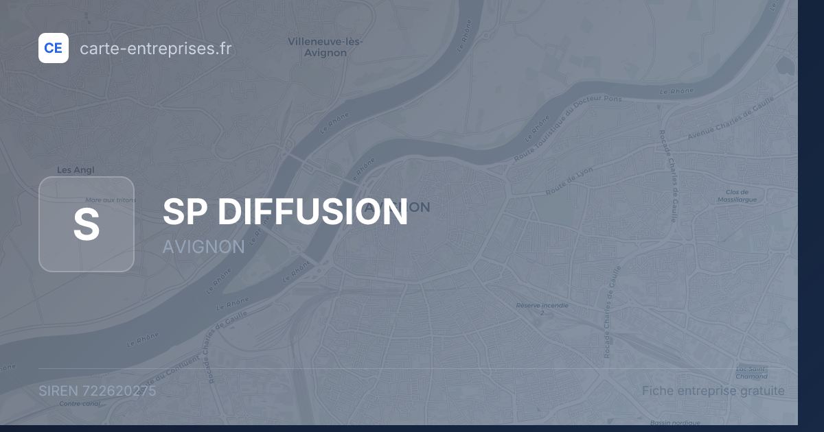 SP DIFFUSION — 722620275 — fiche entreprise