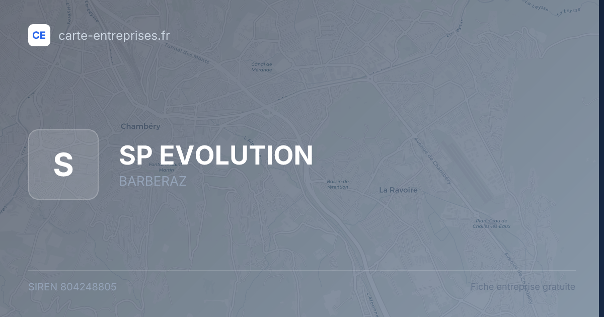 SP EVOLUTION — 804248805 — fiche entreprise