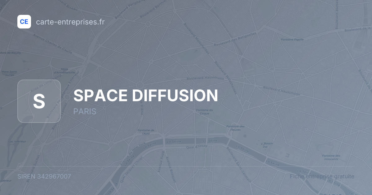 SPACE DIFFUSION — 342967007 — fiche entreprise