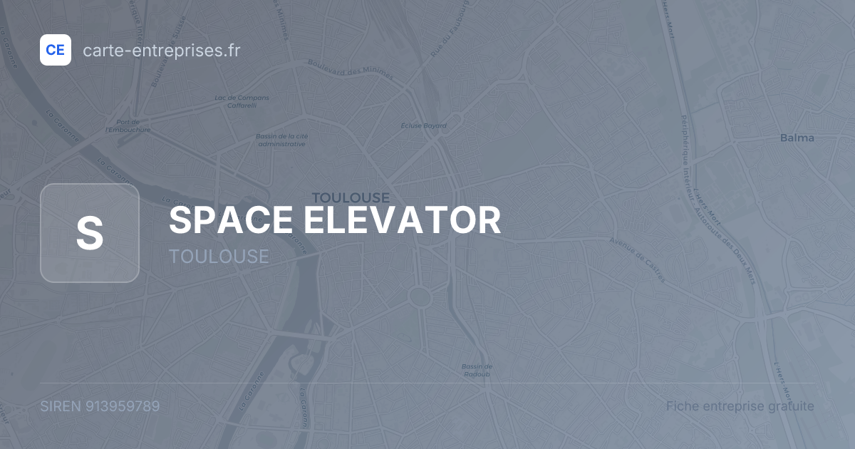 SPACE ELEVATOR — 913959789 — fiche entreprise
