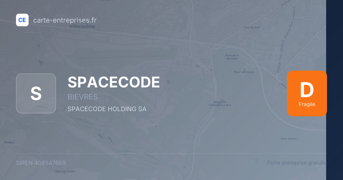 SPACECODE — 408547669 — fiche entreprise