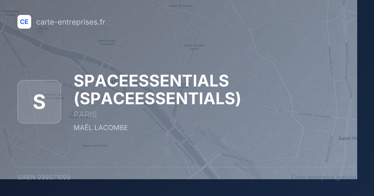 SPACEESSENTIALS — 938071099 — fiche entreprise