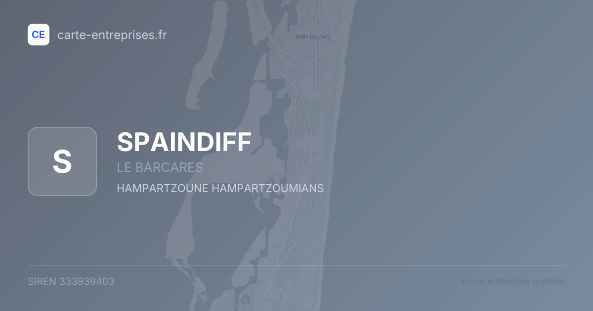 SPAINDIFF — 333939403 — fiche entreprise