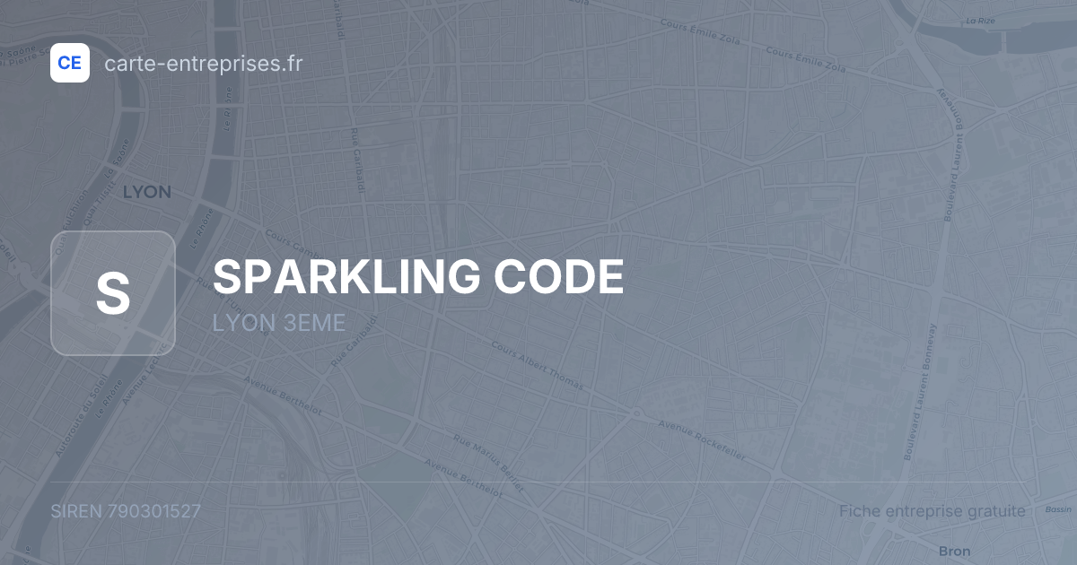 SPARKLING CODE — 790301527 — fiche entreprise