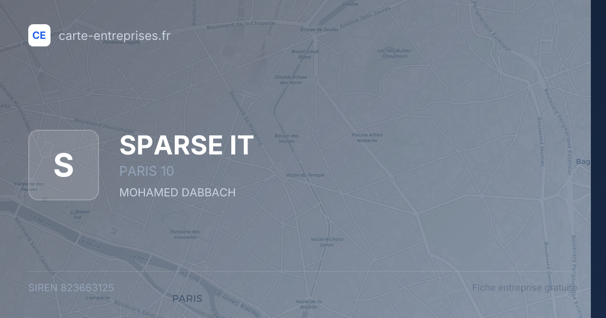 SPARSE IT — 823663125 — fiche entreprise