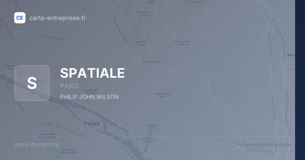 SPATIALE — 495083578 — fiche entreprise