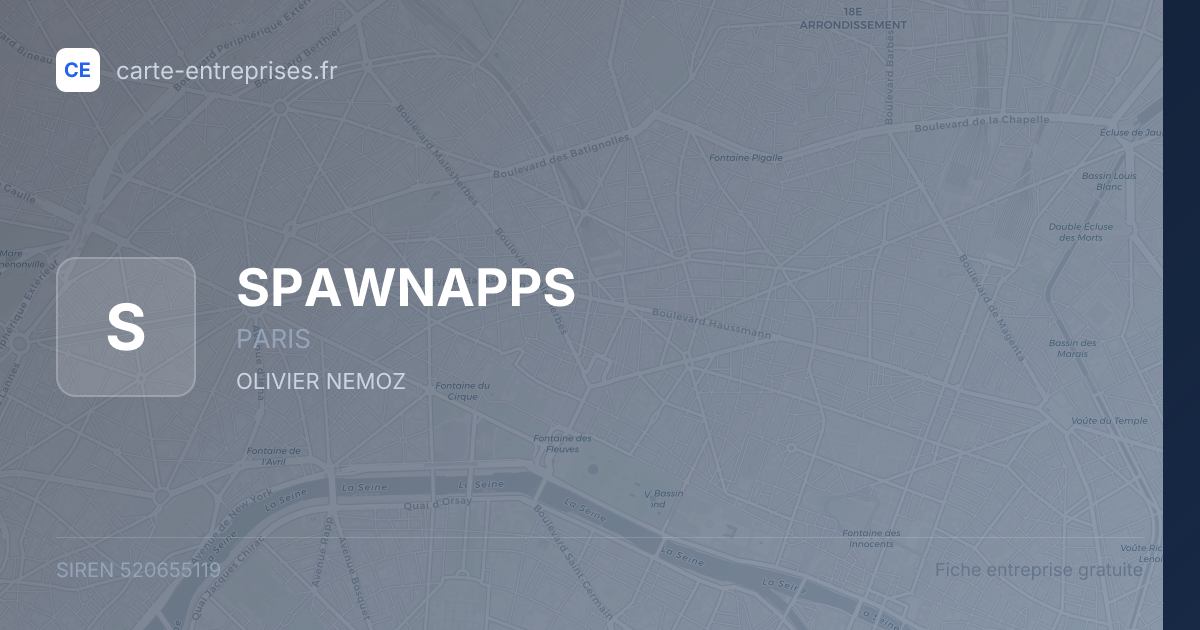 SPAWNAPPS — 520655119 — fiche entreprise