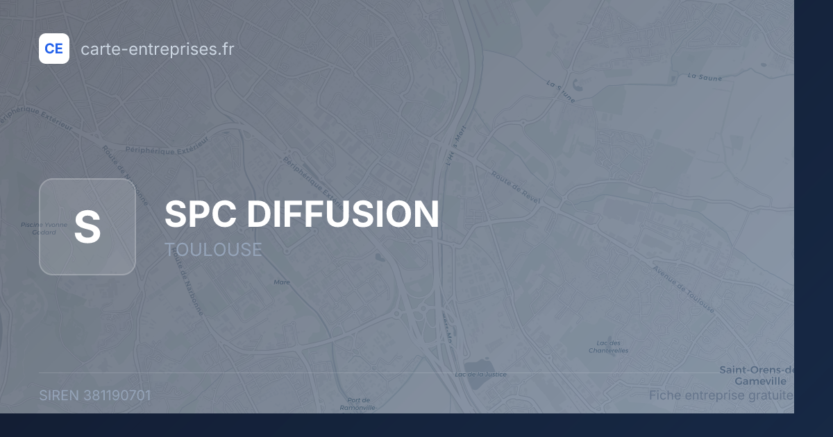 SPC DIFFUSION — 381190701 — fiche entreprise