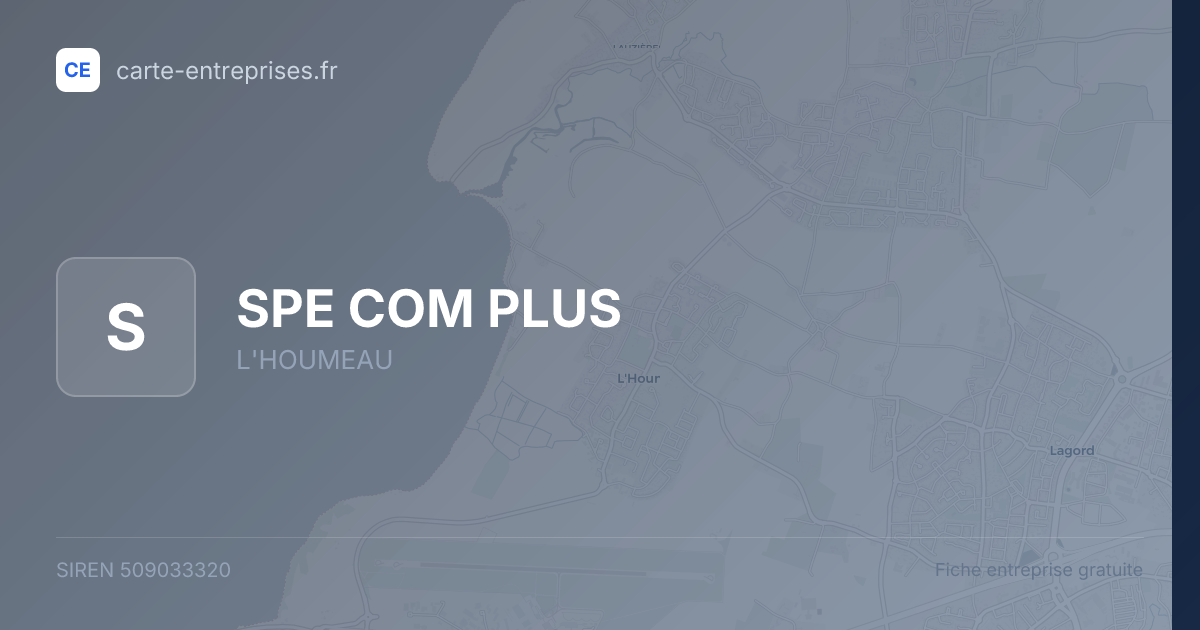 SPE COM PLUS — 509033320 — fiche entreprise