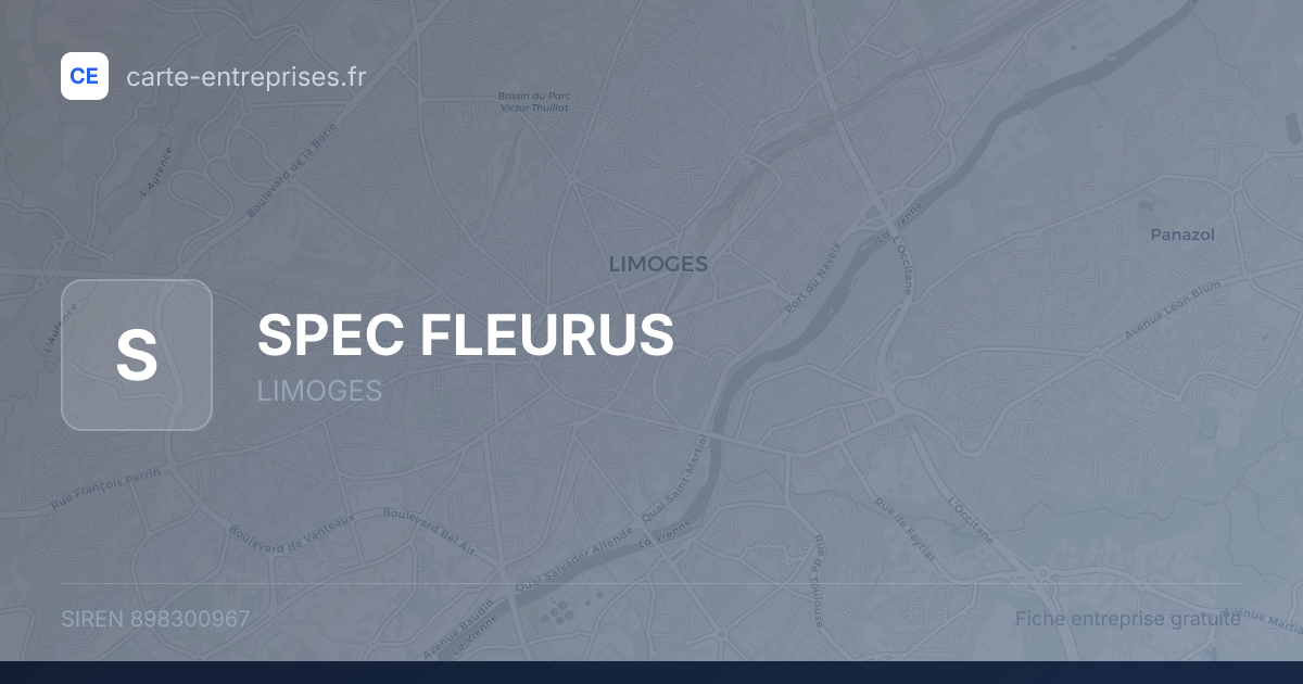 SPEC FLEURUS — 898300967 — fiche entreprise