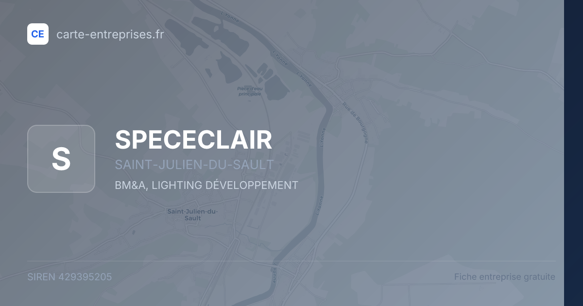 SPECECLAIR — 429395205 — fiche entreprise
