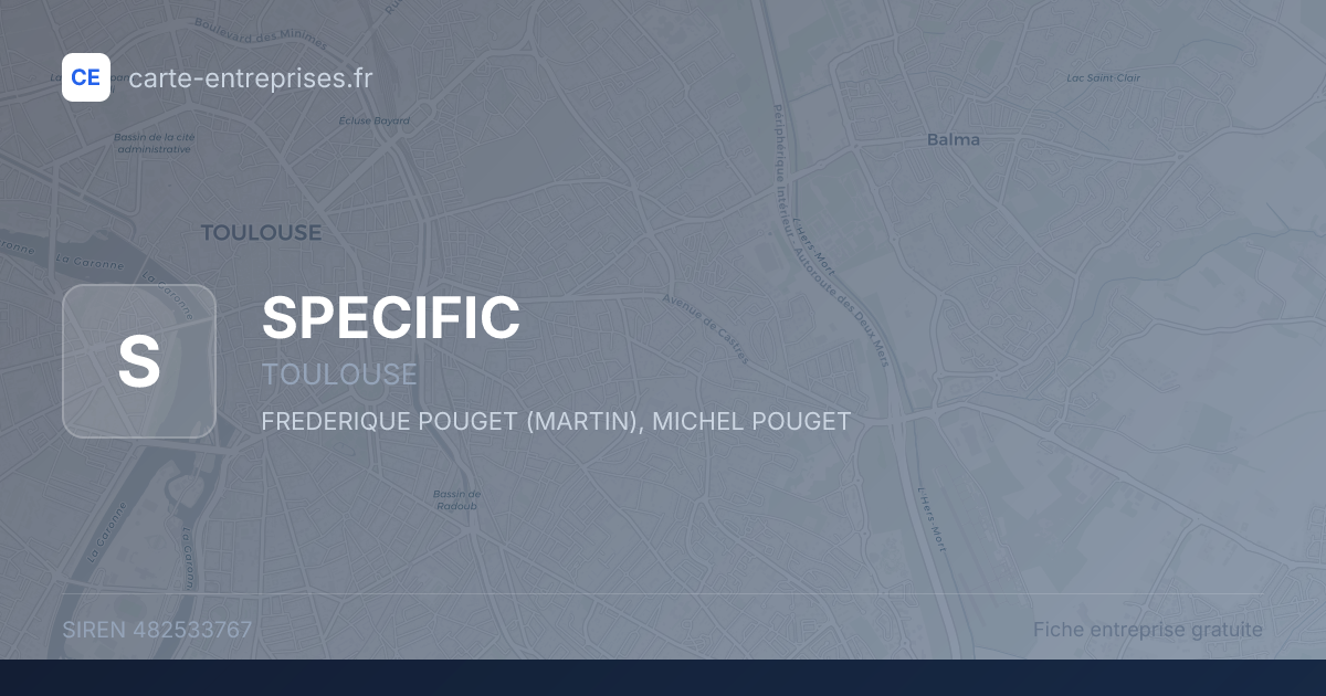 SPECIFIC — 482533767 — fiche entreprise