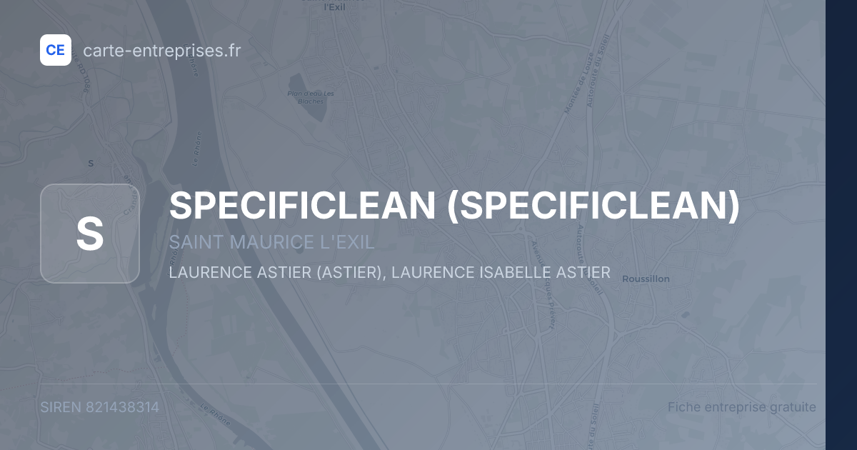 SPECIFICLEAN — 821438314 — fiche entreprise