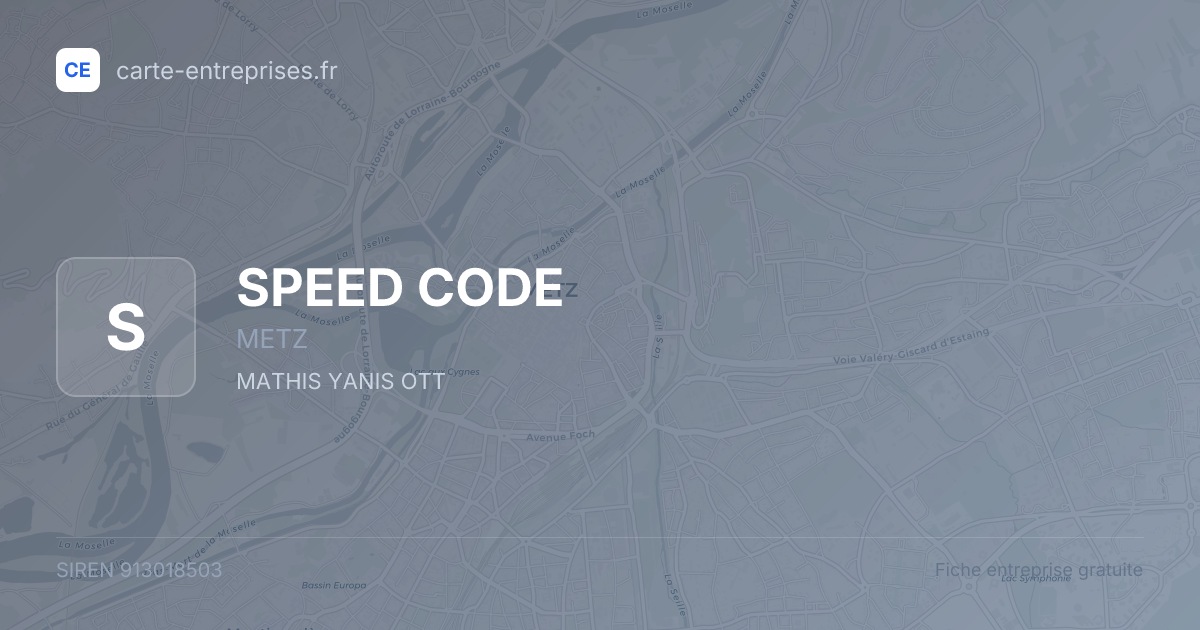 SPEED CODE — 913018503 — fiche entreprise