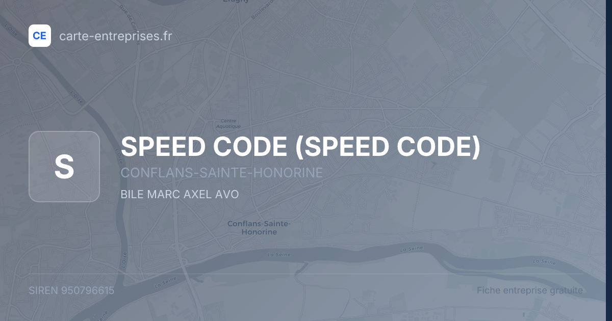 SPEED CODE — 950796615 — fiche entreprise