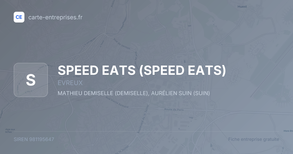 SPEED EATS — 981195647 — fiche entreprise