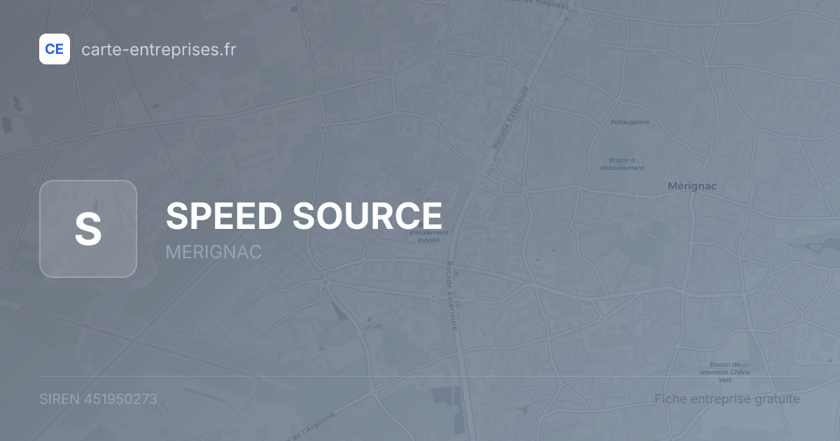 SPEED SOURCE — 451950273 — fiche entreprise