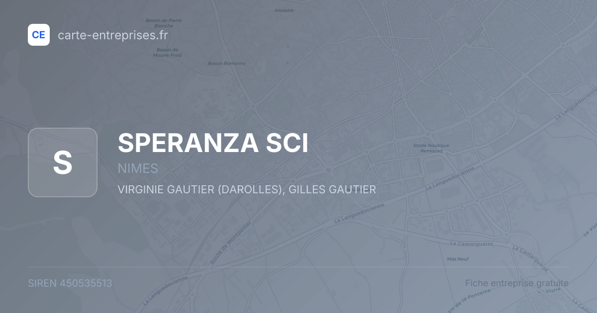 SPERANZA SCI — 450535513 — fiche entreprise
