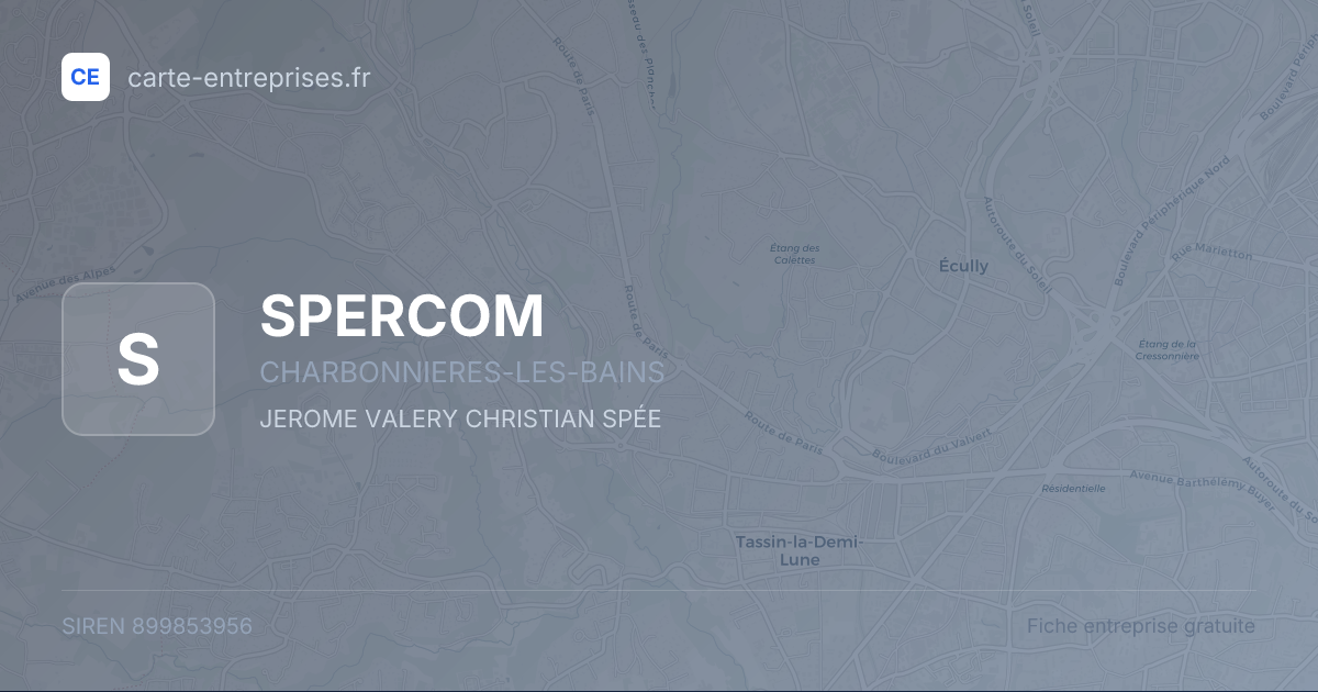SPERCOM — 899853956 — fiche entreprise