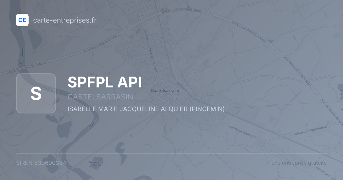 SPFPL API — 830690384 — fiche entreprise