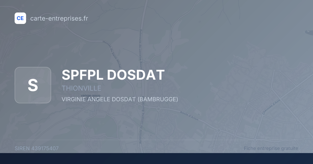 SPFPL DOSDAT — 439175407 — fiche entreprise