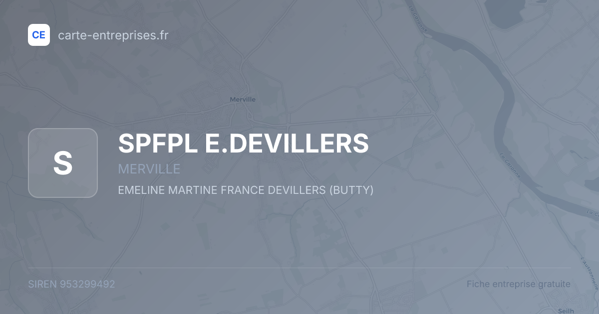 SPFPL E.DEVILLERS — 953299492 — fiche entreprise