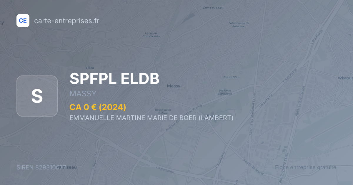 SPFPL ELDB — 829310077 — fiche entreprise