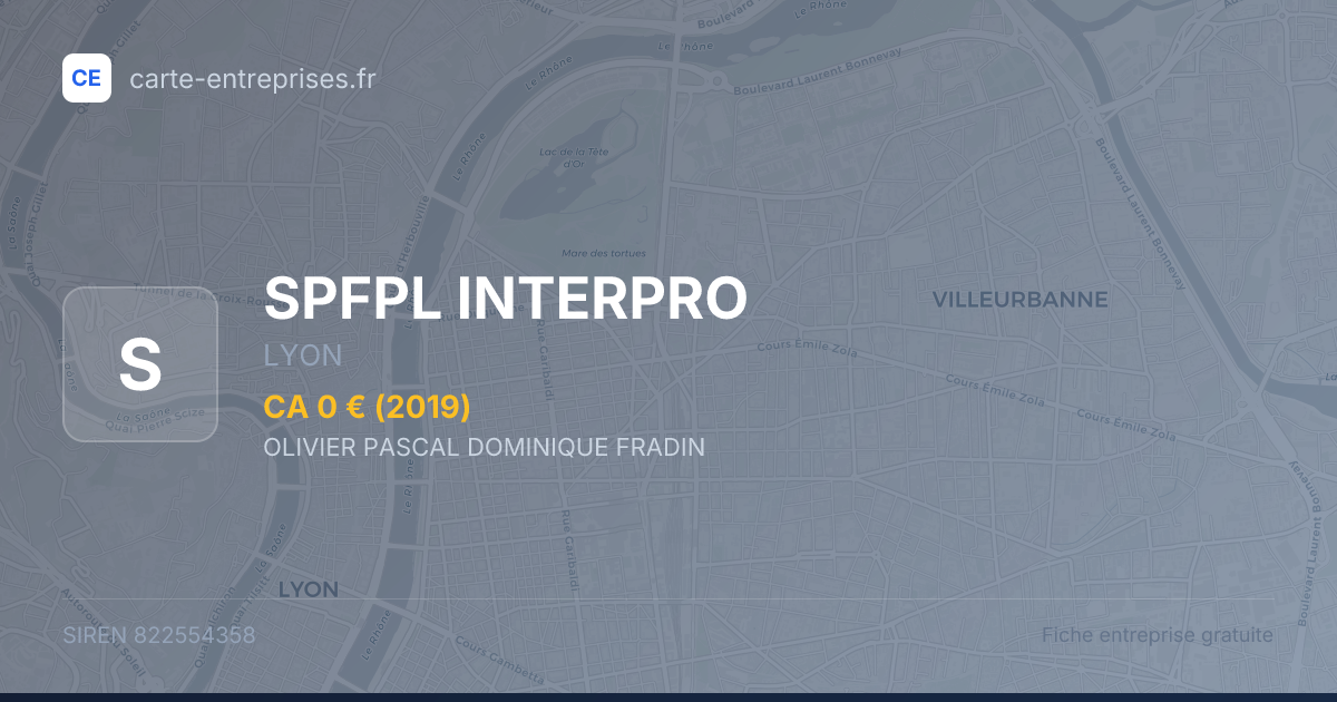 SPFPL INTERPRO — 822554358 — fiche entreprise