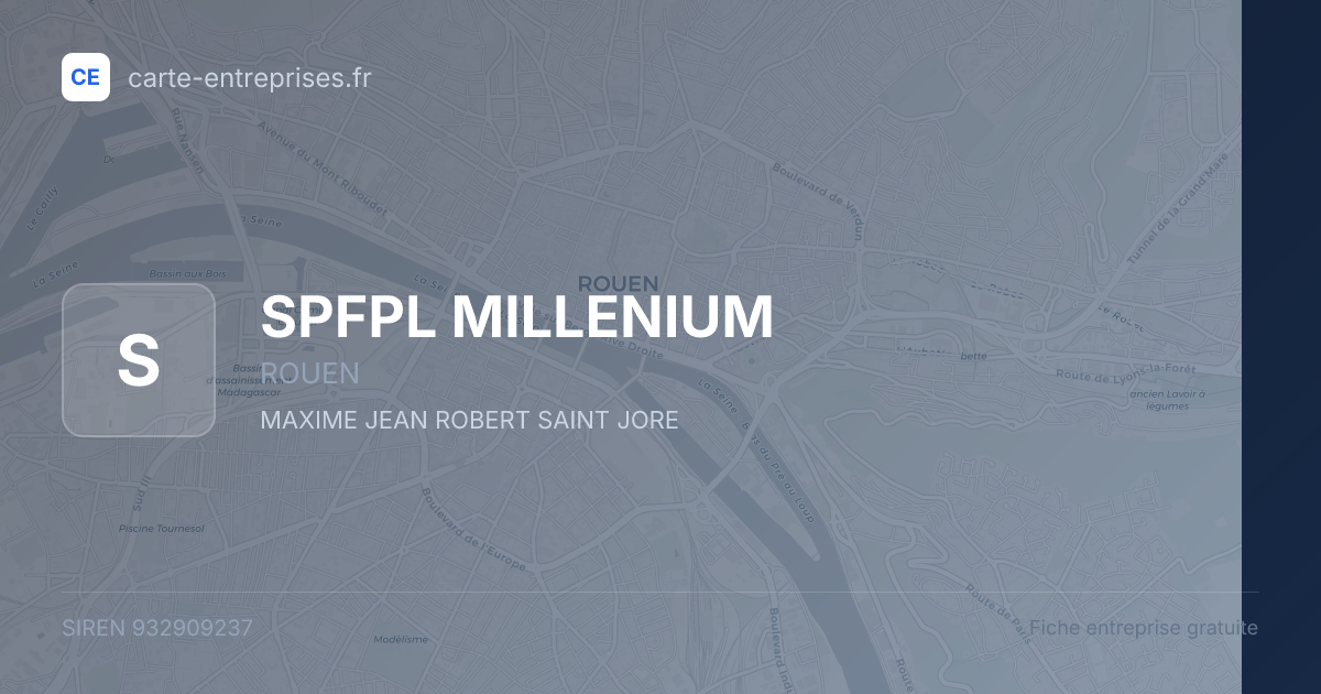 SPFPL MILLENIUM — 932909237 — fiche entreprise