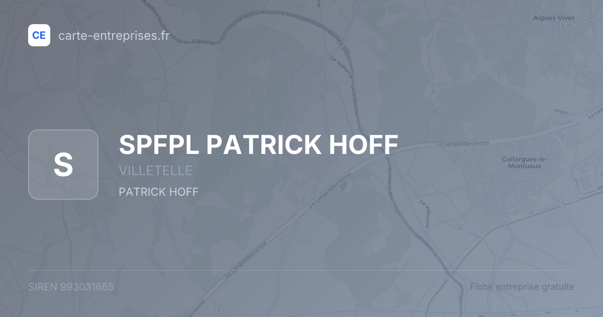 SPFPL PATRICK HOFF — 993031665 — fiche entreprise