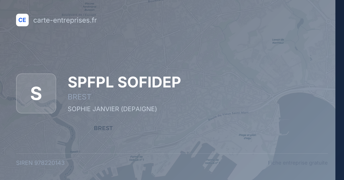 SPFPL SOFIDEP — 978220143 — fiche entreprise