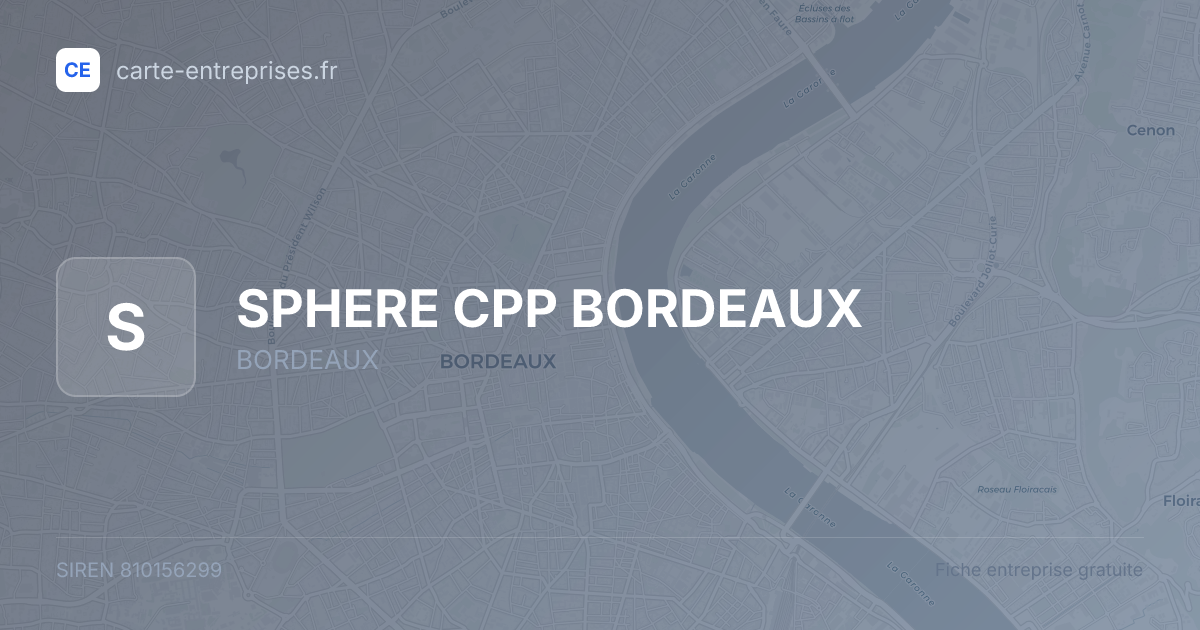 SPHERE CPP BORDEAUX — 810156299 — fiche entreprise