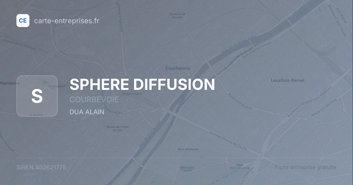 SPHERE DIFFUSION — 402621775 — fiche entreprise