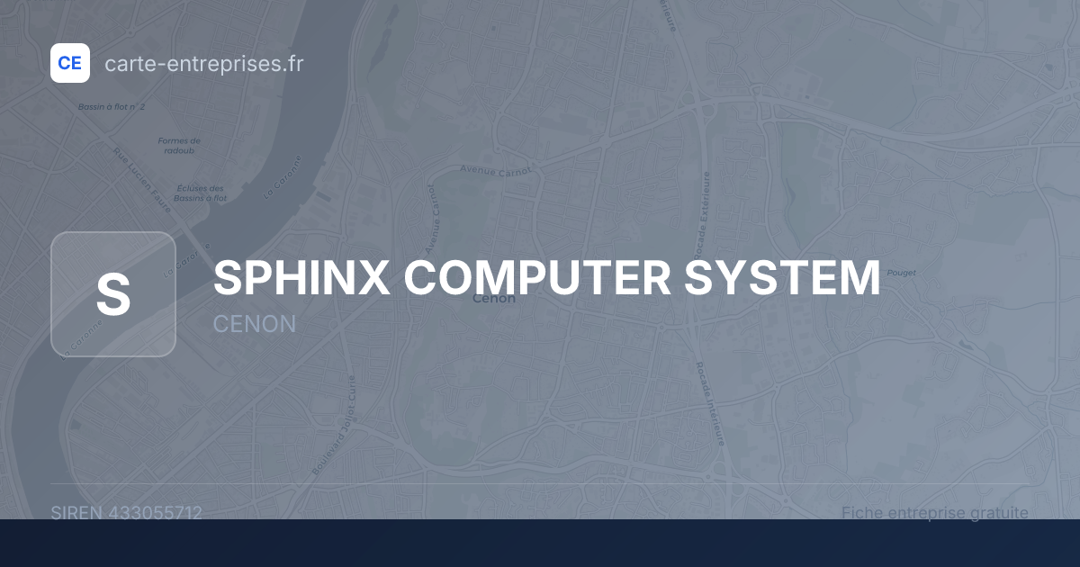 SPHINX COMPUTER SYSTEM — 433055712 — fiche entreprise