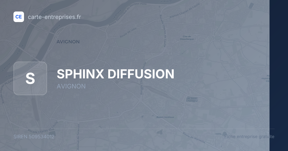 SPHINX DIFFUSION — 509534012 — fiche entreprise