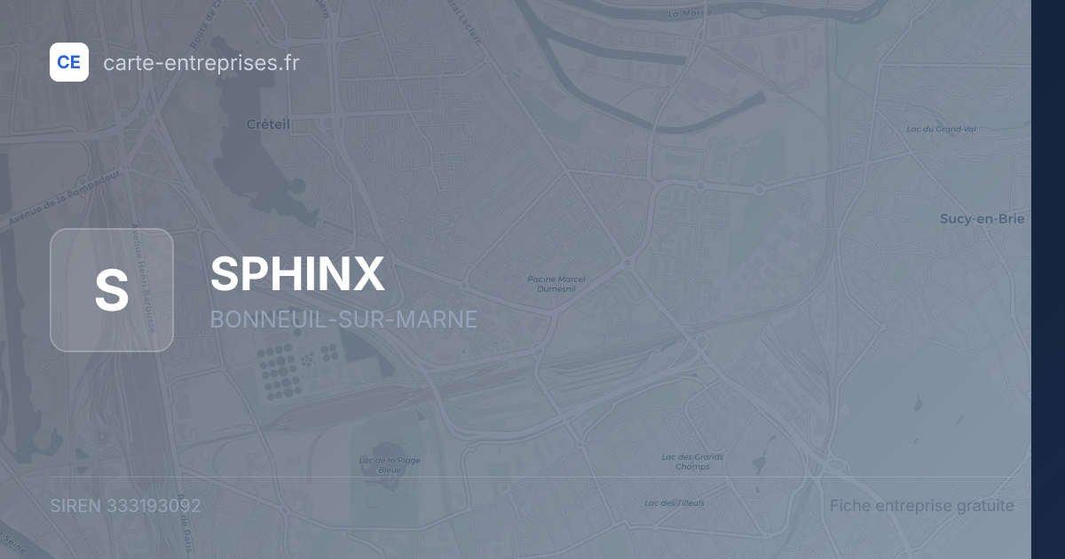 SPHINX — 333193092 — fiche entreprise