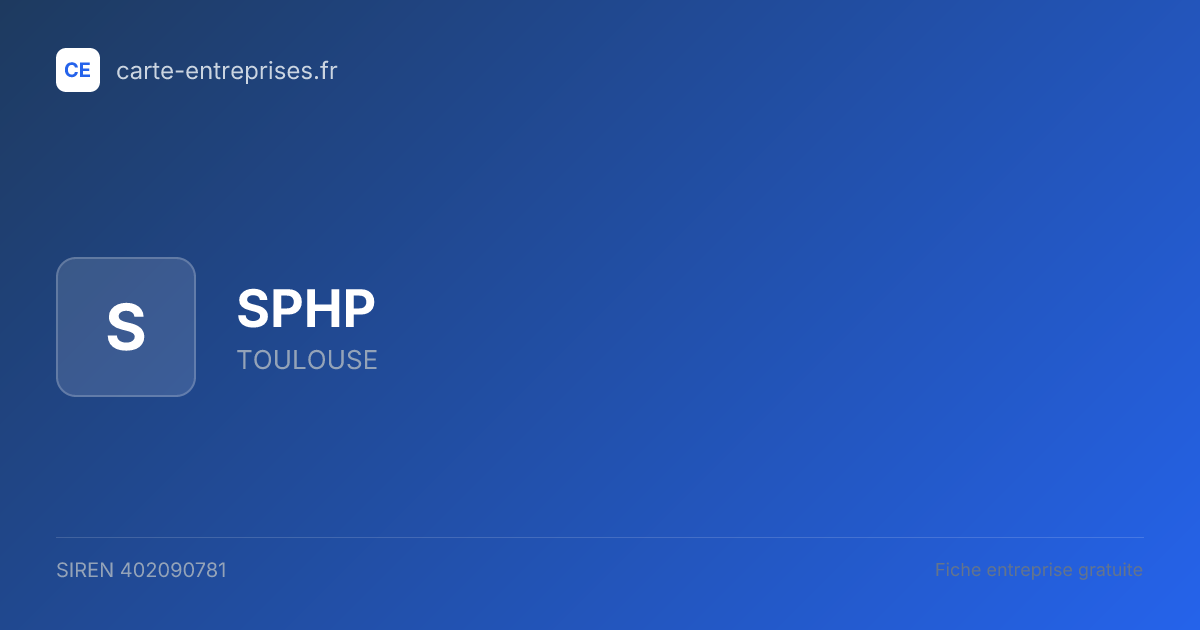 SPHP — 402090781 — fiche entreprise