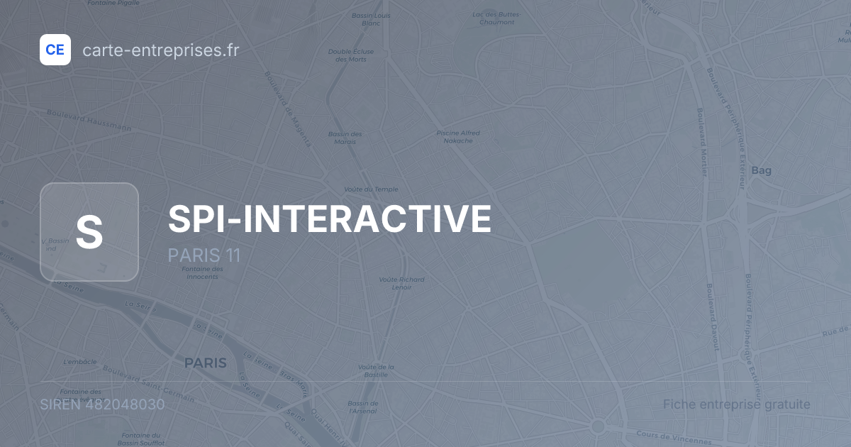 SPI-INTERACTIVE — 482048030 — fiche entreprise