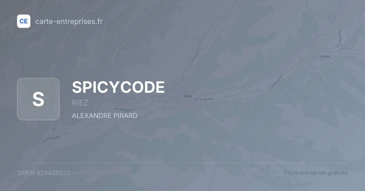SPICYCODE — 824438022 — fiche entreprise