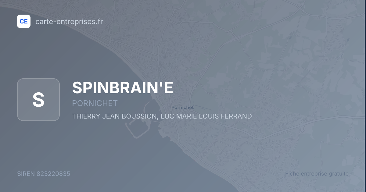 SPINBRAIN'E — 823220835 — fiche entreprise