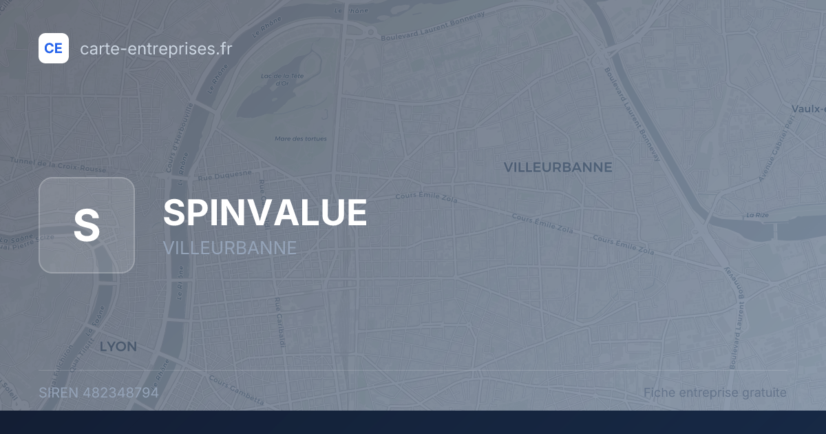 SPINVALUE — 482348794 — fiche entreprise
