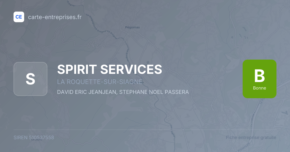 SPIRIT SERVICES — 510537558 — fiche entreprise