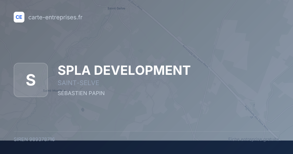 SPLA DEVELOPMENT — 989378716 — fiche entreprise