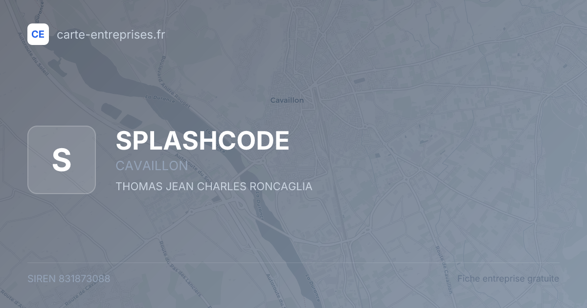 SPLASHCODE — 831873088 — fiche entreprise