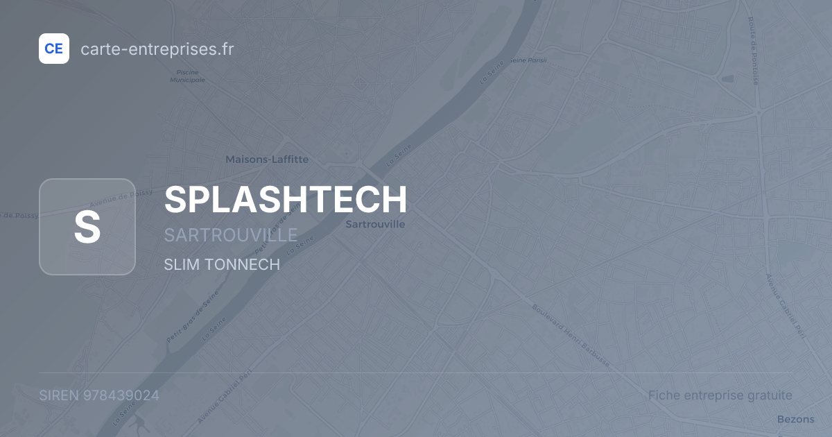 SPLASHTECH — 978439024 — fiche entreprise