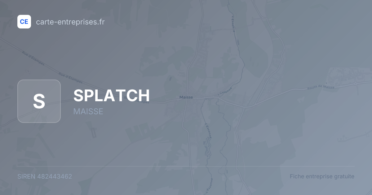 SPLATCH — 482443462 — fiche entreprise